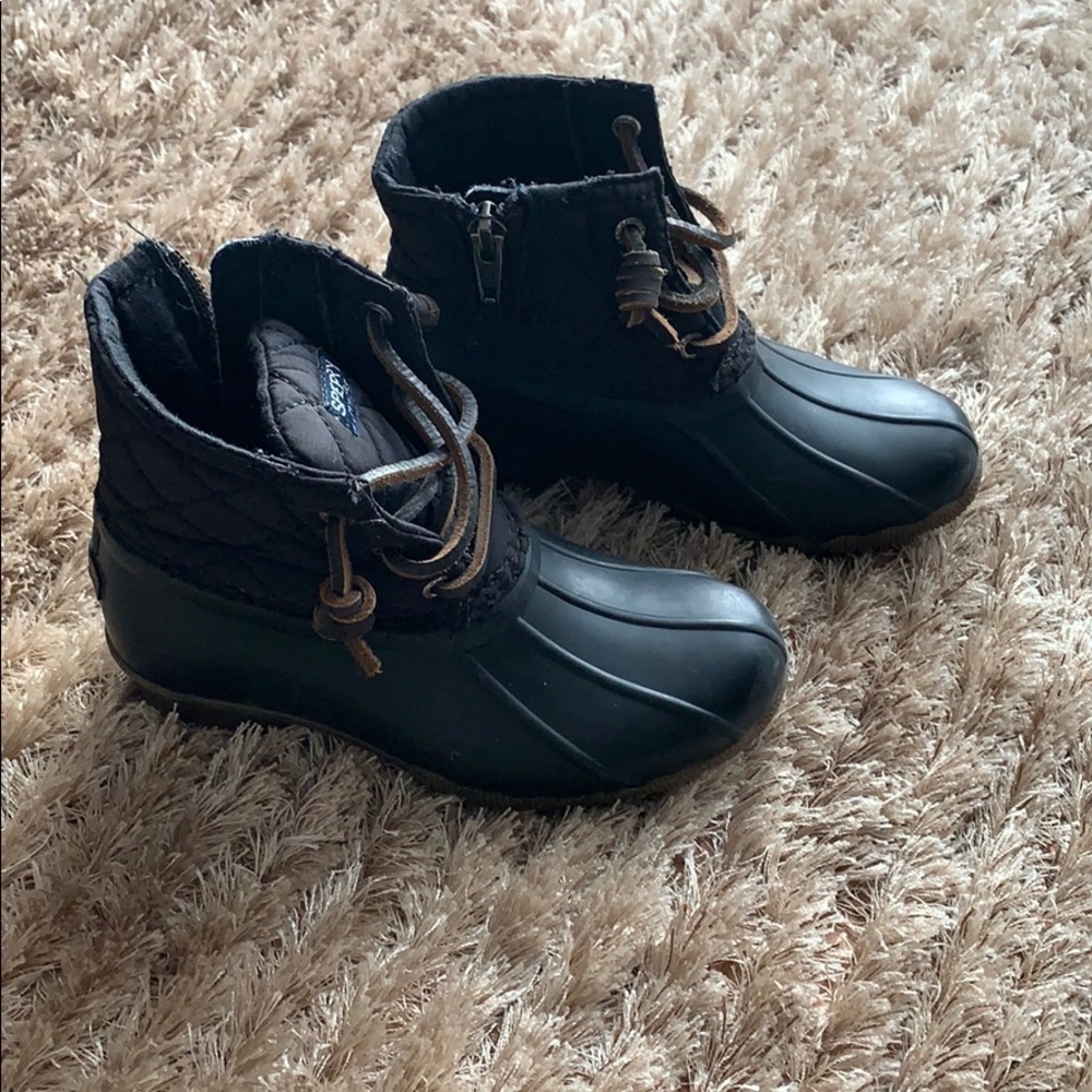 Sperry Saltwater Boots Kids Black